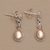 Gold accented sterling silver dangle earrings, 'Golden Surprise' - 18k Gold Accent Sterling Silver Dangle Earrings from Bali (image 2b) thumbail