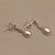 Gold accented sterling silver dangle earrings, 'Golden Surprise' - 18k Gold Accent Sterling Silver Dangle Earrings from Bali (image 2c) thumbail