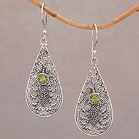 Peridot dangle earrings,