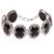 Onyx link bracelet, 'Garden Shrine' - Link Bracelet with Sterling Silver and Black Onyx (image 2a) thumbail