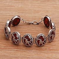 Carnelian link bracelet,