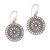 Sterling silver dangle earrings, 'Positively Dotty' - Circular Sterling Silver Earrings with Dot Motifs (image 2a) thumbail