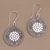 Sterling silver dangle earrings, 'Dots Galore' - Dot Motif Sterling Silver Dangle Earrings with Hooks (image 2b) thumbail