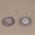 Sterling silver dangle earrings, 'Dots Galore' - Dot Motif Sterling Silver Dangle Earrings with Hooks (image 2c) thumbail
