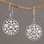 Sterling silver dangle earrings, 'Dots Upon Dots' - Modern Sterling Silver Dangle Earrings with Dot Motifs thumbail