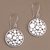 Sterling silver dangle earrings, 'Dots Upon Dots' - Modern Sterling Silver Dangle Earrings with Dot Motifs (image 2b) thumbail