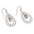 Blue topaz dangle earrings, 'Dotted Teardrops' - Handmade 925 Sterling Silver Blue Topaz Teardrop Earrings (image 2c) thumbail