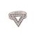 Sterling silver cocktail ring, 'Dotted Triangle' - Triangle Shaped Ring in Sterling Silver (image 2a) thumbail