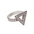 Sterling silver cocktail ring, 'Dotted Triangle' - Triangle Shaped Ring in Sterling Silver (image 2c) thumbail