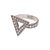 Sterling silver cocktail ring, 'Dotted Triangle' - Triangle Shaped Ring in Sterling Silver (image 2d) thumbail