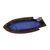 Ceramic platter, 'Blue Gourami' - Handmade Blue and Brown Ceramic Platter in Fish Shape (image 2d) thumbail