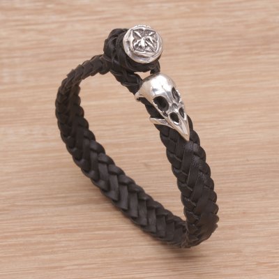 Leather wristband bracelet, Vulture King