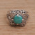 Sterling silver cocktail ring, 'Basket' - Reconstituted Turquoise 925 Sterling Silver Cocktail Ring (image 2b) thumbail