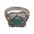 Sterling silver cocktail ring, 'Basket' - Reconstituted Turquoise 925 Sterling Silver Cocktail Ring (image 2f) thumbail
