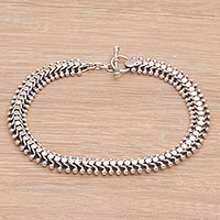 Featured review for Sterling silver anklet, Centipede Crawl