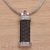 Garnet and leather pendant necklace, 'Strength and Grace' - Garnet and Leather Necklace in Sterling Silver from Bali thumbail