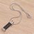 Garnet and leather pendant necklace, 'Strength and Grace' - Garnet and Leather Necklace in Sterling Silver from Bali (image 2b) thumbail