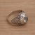 Blue topaz cocktail ring, 'Crowned Jewel' - Blue Topaz and Sterling Silver Scroll Motif Cocktail Ring (image 2b) thumbail