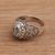 Blue topaz cocktail ring, 'Crowned Jewel' - Blue Topaz and Sterling Silver Scroll Motif Cocktail Ring (image 2c) thumbail