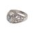 Blue topaz cocktail ring, 'Crowned Jewel' - Blue Topaz and Sterling Silver Scroll Motif Cocktail Ring (image 2d) thumbail
