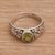 Peridot cocktail ring, 'Green Jasmine Garden' - Peridot and Sterling Silver Floral Motif Cocktail Ring thumbail