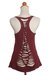 Rayon blend tank top, 'Soul Cycle in Russet' - Russet Red Rayon Blend Beige Medallion Sleeveless Tank Top (image 2c) thumbail
