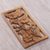 Wood relief panel, 'Hibiscus Bloom' - Hand Carved Hibiscus Flower Wood Wall Relief Panel from Bali (image 2c) thumbail