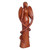 Wood statuette, 'Mother Angel' - Hand Carved Balinese Suar Wood Angel Statuette (image 2f) thumbail