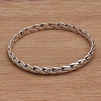 Sterling silver bangle bracelet,