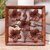 Wood relief panel, 'Frangipani Square' - Hand Carved Frangipani Flower Relief Panel from Bali thumbail