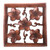 Wood relief panel, 'Frangipani Square' - Hand Carved Frangipani Flower Relief Panel from Bali (image 2a) thumbail