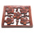 Wood relief panel, 'Frangipani Square' - Hand Carved Frangipani Flower Relief Panel from Bali (image 2b) thumbail
