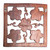 Wood relief panel, 'Frangipani Square' - Hand Carved Frangipani Flower Relief Panel from Bali (image 2c) thumbail