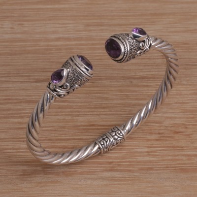 Amethyst cuff bracelet, Sweet Song
