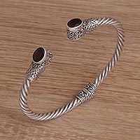 Garnet cuff bracelet,
