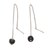 Onyx threader earrings, 'Midnight Fun' - Handmade Onyx 925 Sterling Silver Threader Earrings (image 2a) thumbail
