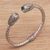 Blue topaz cuff bracelet, 'Enraptured' - Handmade Sterling Silver and Blue Topaz Cuff Bracelet thumbail