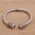 Blue topaz cuff bracelet, 'Enraptured' - Handmade Sterling Silver and Blue Topaz Cuff Bracelet (image 2b) thumbail