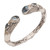 Gold accented blue topaz cuff bracelet, 'Divine Forest' - 18k Gold Accented Blue Topaz Cuff Bracelet from Bali (image 2a) thumbail