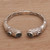 Gold accented blue topaz cuff bracelet, 'Divine Forest' - 18k Gold Accented Blue Topaz Cuff Bracelet from Bali (image 2b) thumbail
