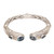 Gold accented blue topaz cuff bracelet, 'Divine Forest' - 18k Gold Accented Blue Topaz Cuff Bracelet from Bali (image 2f) thumbail