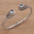 Blue topaz cuff bracelet, 'Ardent Memories' - Blue Topaz and Sterling Silver Cuff Bracelet from Bali thumbail