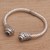 Blue topaz cuff bracelet, 'Ardent Memories' - Blue Topaz and Sterling Silver Cuff Bracelet from Bali (image 2d) thumbail