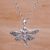 Sterling silver pendant necklace, 'Flying Fairy' - Handmade 925 Sterling Silver Fairy Pendant Necklace thumbail