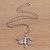 Sterling silver pendant necklace, 'Flying Fairy' - Handmade 925 Sterling Silver Fairy Pendant Necklace (image 2b) thumbail