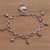 Sterling silver charm bracelet, 'Spread The Love' - Sterling Silver Heart and Drop Openwork Charm Bracelet (image 2b) thumbail