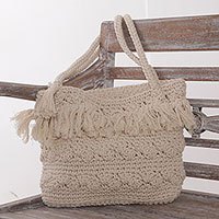 Cotton shoulder bag,