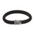 Men's leather and sterling silver wristband bracelet, 'Soul of a Dragon' - Men's Leather Braided Wristband Bracelet from Bali (image 2a) thumbail