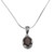 Smoky quartz pendant necklace, 'Pretty Paws' - Smoky Quartz and Sterling Silver Paw Print Pendant Necklace (image 2a) thumbail
