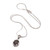 Smoky quartz pendant necklace, 'Pretty Paws' - Smoky Quartz and Sterling Silver Paw Print Pendant Necklace (image 2c) thumbail